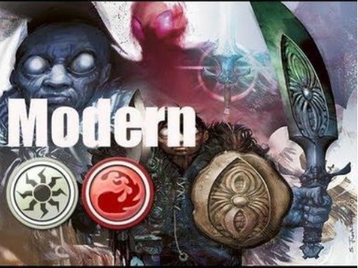 Modern card game art featuring a warrior holding a shield and sword