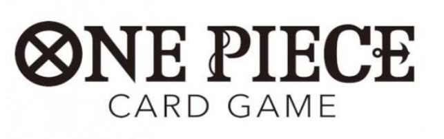 One Piece card game logo featuring bold typography,