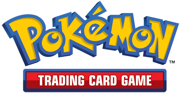 Pokémon Trading Card Game logo features bold, colorful text,